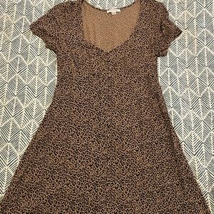 American Eagle Leopard Skater Dress